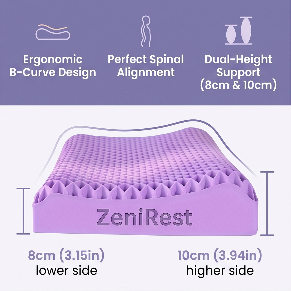 ZeniRest™ Zero-Gravity Cooling Pillow